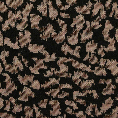 Black Animal Print Jacquard, Polyester, 310 gsm