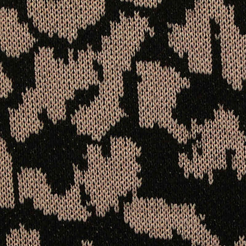 Black Animal Print Jacquard, Polyester, 310 gsm