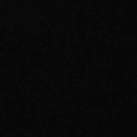 Viscose Polyester Blend Rib Knit Fabric, 425 gsm, 155 cm — Black