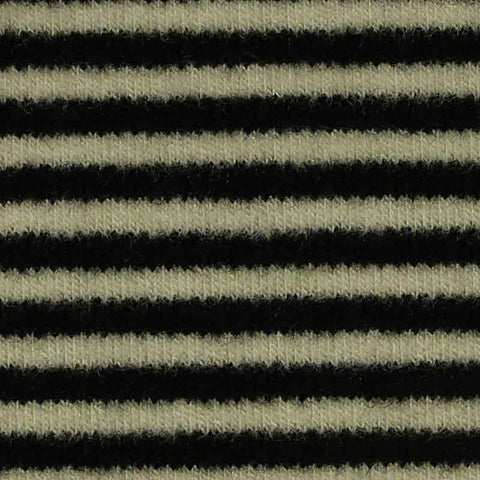 Black Horizontal-Stripe Interlock Knit, Viscose-Acrylic, 340 gsm, 168 cm, ref EF-232257