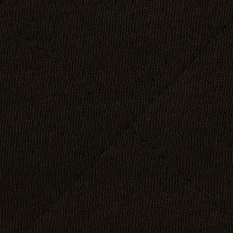 Brushed Polyester Cotton Knit Fabric, 280 gsm, 158 cm — Black