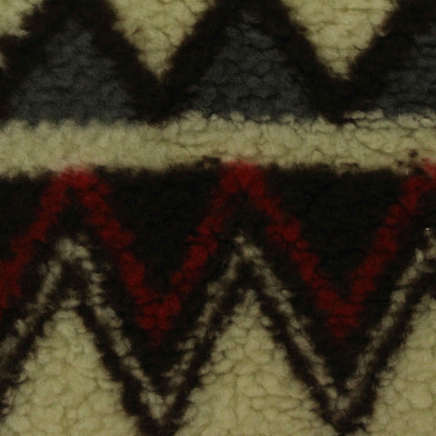 Cream Zigzag Minky, Polyester