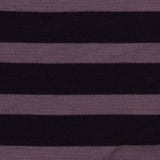 Dark Purple Horizontal-Stripe Jersey Knit, Poly-Viscose