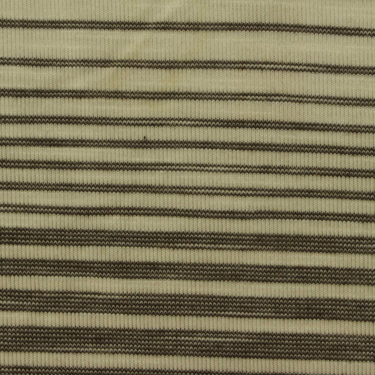 Dark Brown Horizontal-Stripe Jersey Knit, Poly-Viscose