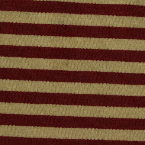 Maroon Stripes Jersey Knit, Poly-Viscose