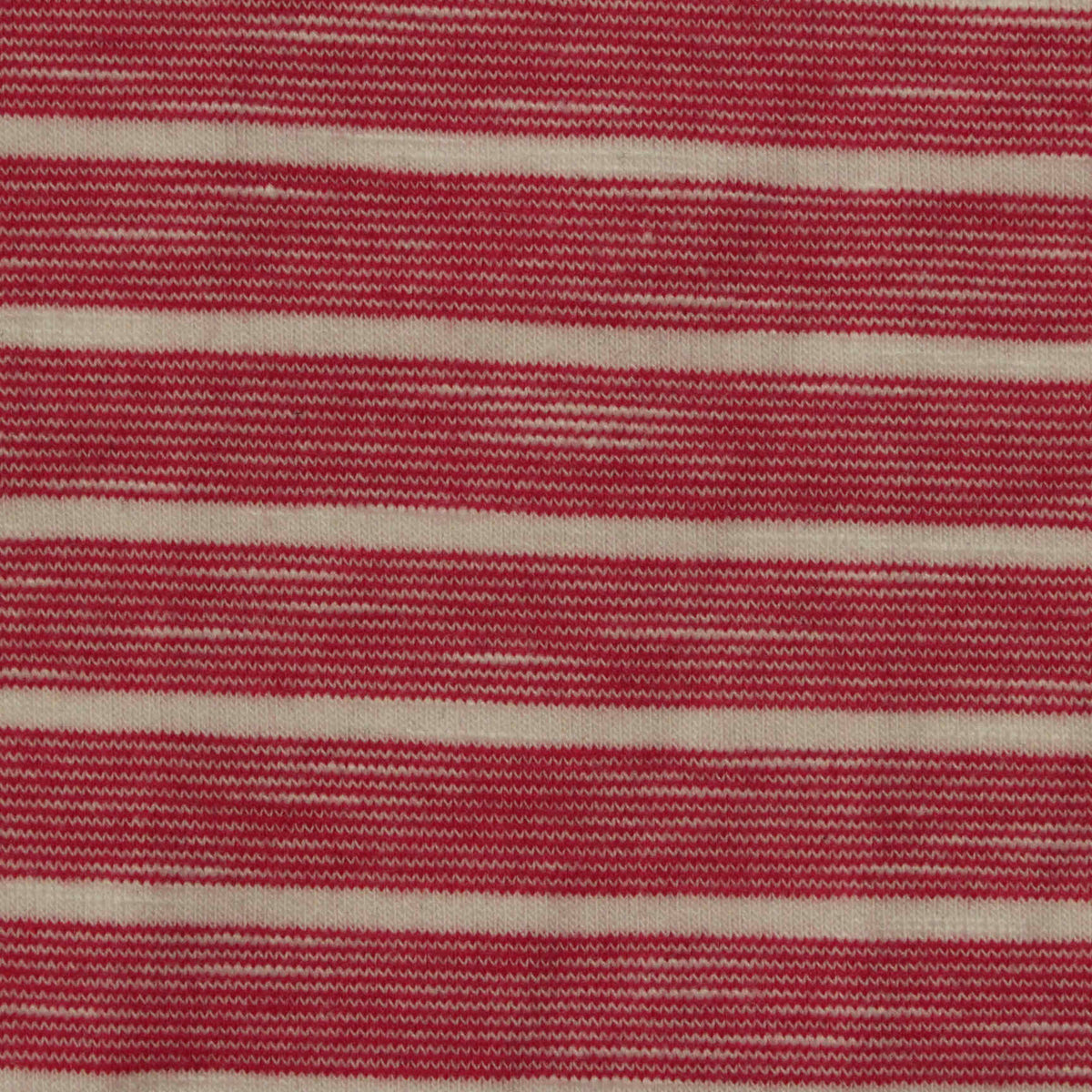 Red Horizontal-Stripe Jersey Knit, Poly-Viscose, 230 gsm