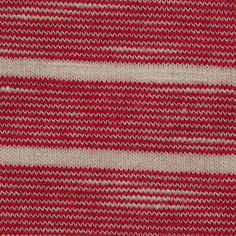 Red Horizontal-Stripe Jersey Knit, Poly-Viscose, 230 gsm