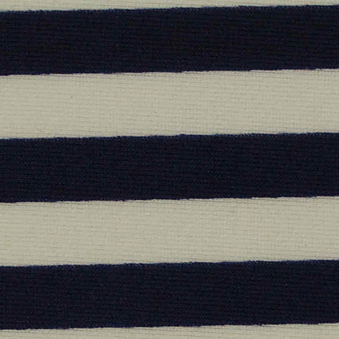 Navy Horizontal-Stripe Knit, Nylon-Spandex