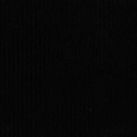 Polyester Stretch Corduroy Fabric, 270 gsm — Black