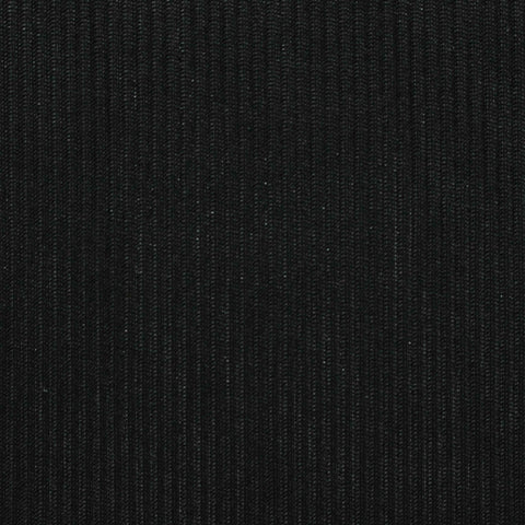 Polyester Stretch Rib Knit Fabric, 125 gsm, 150 cm — Black