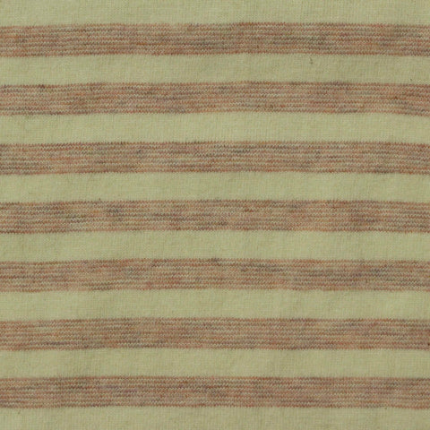 Light Green Horizontal-Stripe Jersey Knit, Cotton