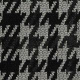 Black Houndstooth Interlock Knit, Polyester — texture