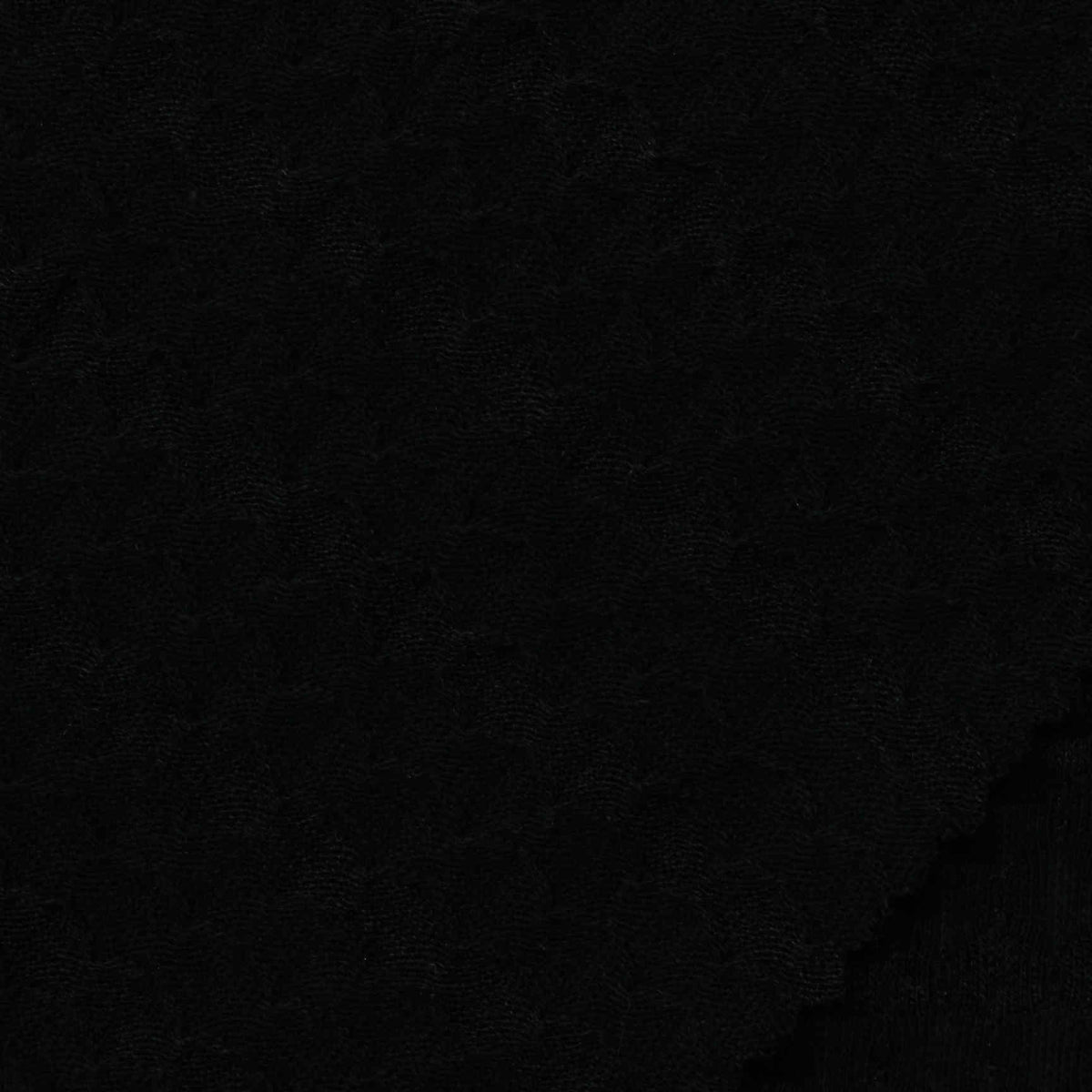 Black Tone-on-Tone Jersey Knit, Cotton-Viscose