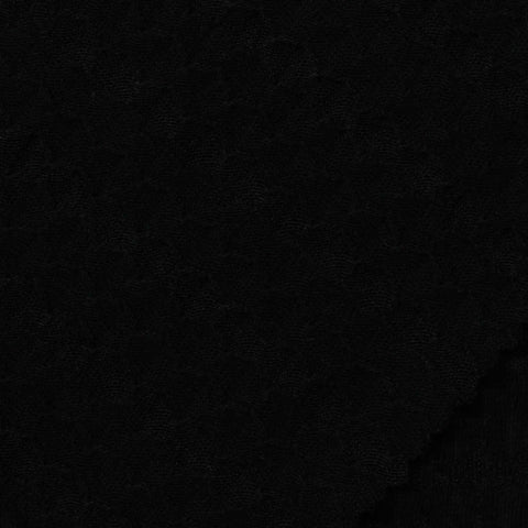 Black Tone-on-Tone Jersey Knit, Cotton-Viscose