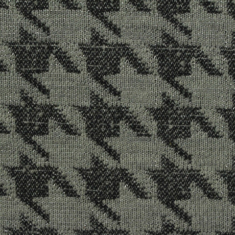 Dark Grey Houndstooth Chunky Knit, Polyester