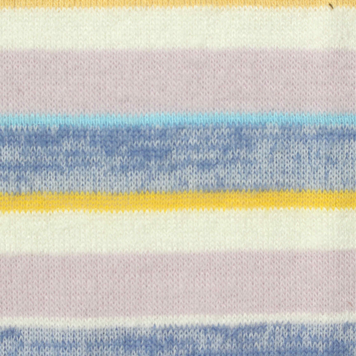 Yellow Horizontal-Stripe Jersey Knit, Viscose-Poly