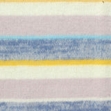 Yellow Horizontal-Stripe Jersey Knit, Viscose-Poly