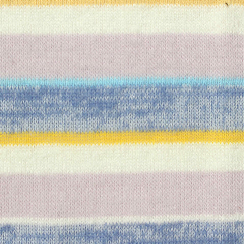 Yellow Horizontal-Stripe Jersey Knit, Viscose-Poly