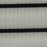 Black Horizontal-Stripe Rib Knit, Cotton-Poly