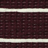Burgundy Horizontal-Stripe Interlock Knit, Viscose — texture
