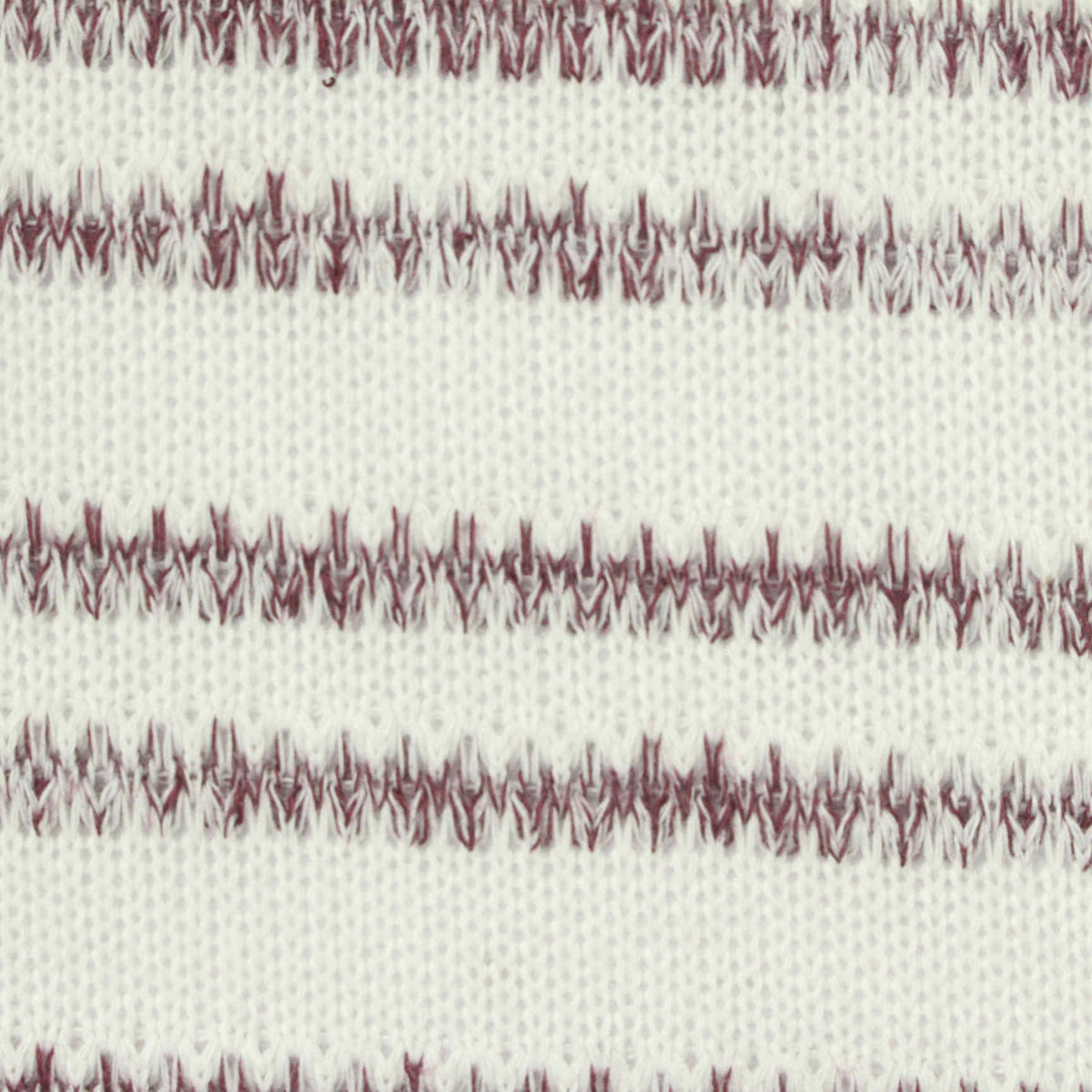 White Horizontal-Stripe Jersey Knit, Poly-Viscose, 265 gsm