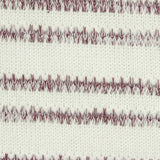 White Horizontal-Stripe Jersey Knit, Poly-Viscose