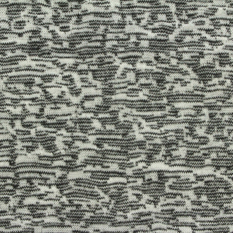 Black Marl Interlock Knit, Polyester, 230 gsm