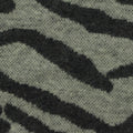 Dark Grey Zebra Interlock Knit, Cotton-Poly