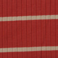 Striped Cotton Polyester Stretch Rib Knit Fabric, 230 gsm, 123 cm — Red