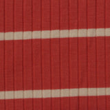 Striped Cotton Polyester Stretch Rib Knit Fabric, 230 gsm, 123 cm — Red
