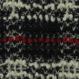Black Horizontal-Stripe Bouclé, Cotton-Poly — texture