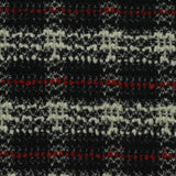 Black Horizontal-Stripe Bouclé, Cotton-Poly