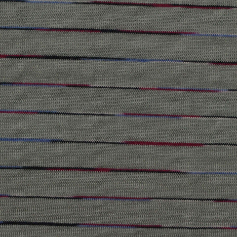 Grey Horizontal-Stripe Knit, Viscose, 160 gsm