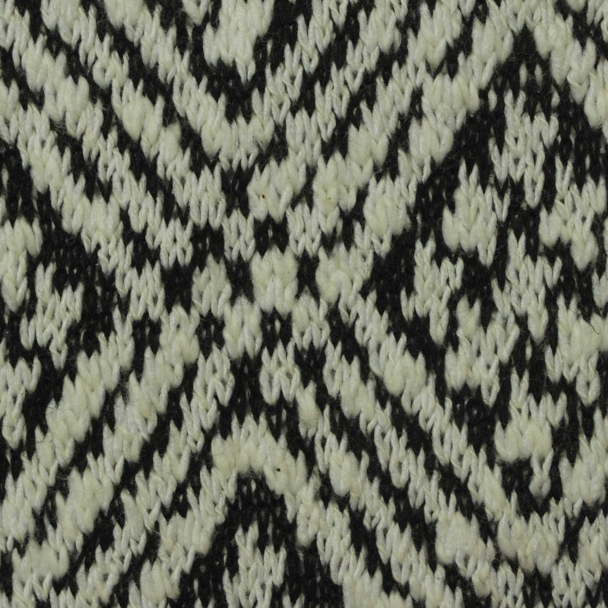 Black Zigzag Chunky Knit, Poly-Cotton, 336 gsm
