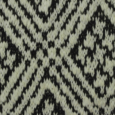 Black Zigzag Chunky Knit, Poly-Cotton, 336 gsm