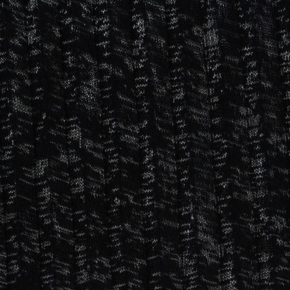 Black Zigzag Rib Knit, Polyester