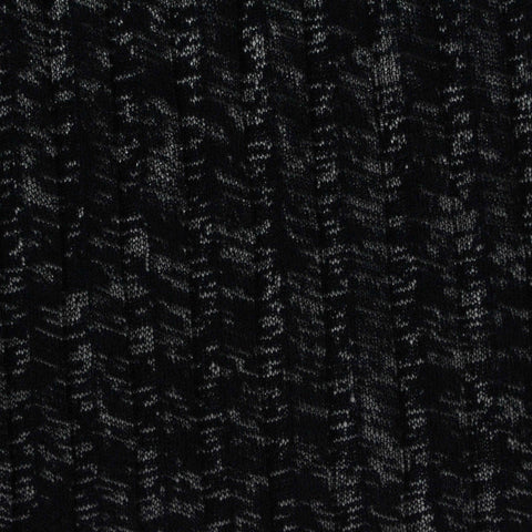 Black Zigzag Rib Knit, Polyester