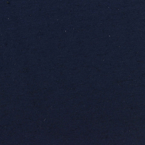 Cotton Polyester Metallic Jersey Knit Fabric, 150 gsm, 140 cm — Navy