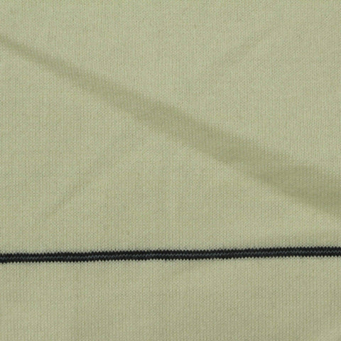 Black Horizontal-Stripe Jersey Knit, Cotton, 195 gsm, 178 cm