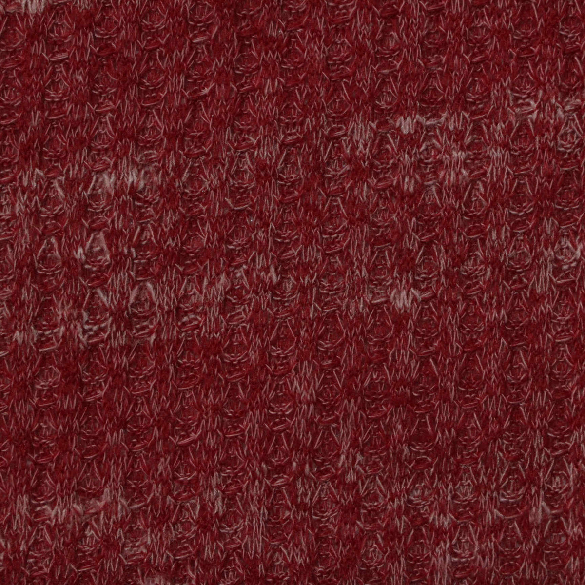Deep Red Heathered-Marl Rib Knit, Polyester