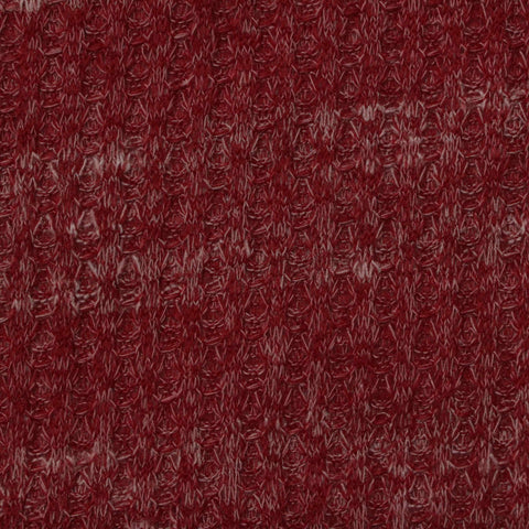 Deep Red Heathered-Marl Rib Knit, Polyester