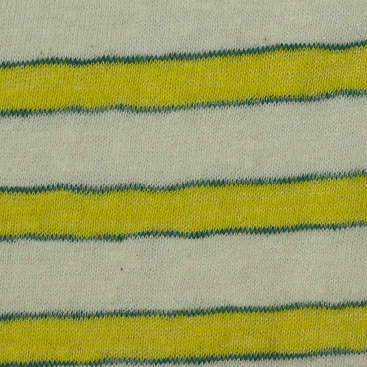 Yellow Horizontal-Stripe Knit, Cotton-Poly