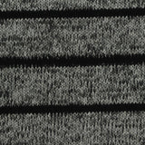 Black Horizontal-Stripe Chunky Knit, Polyester