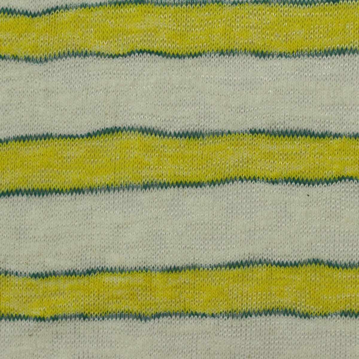 Yellow Stripes Chunky Knit, Cotton-Poly, 165 gsm