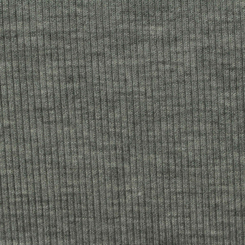Viscose Stretch Rib Knit Fabric, 205 gsm, 135 cm — Grey