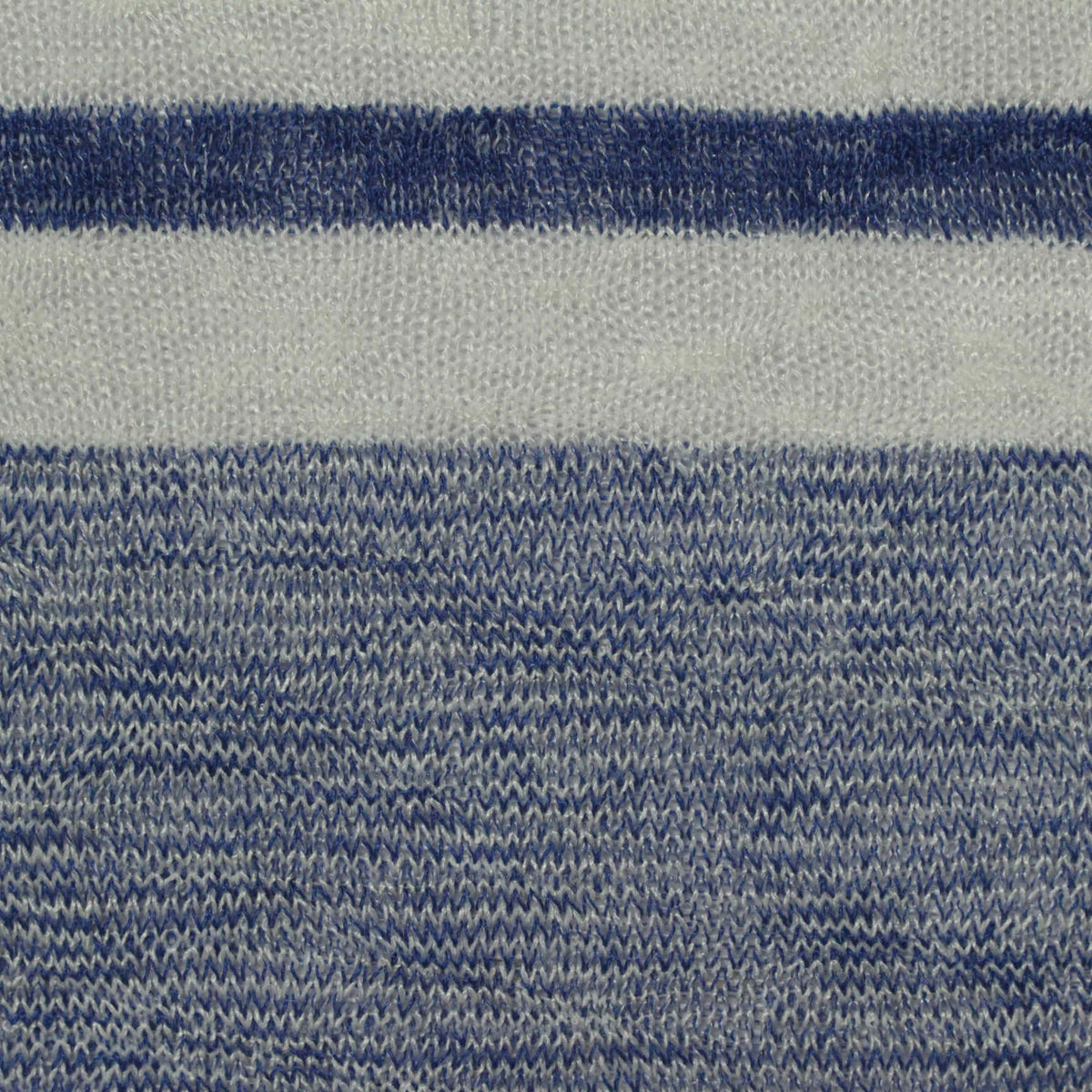 White Horizontal-Stripe Knit, Viscose-Poly, 160 gsm