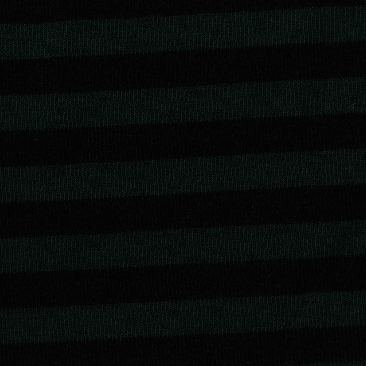 Dark Green Horizontal-Stripe Rib Knit, Viscose-Cotton, 245 gsm
