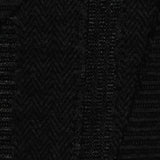 Black Herringbone Interlock Knit, Poly-Viscose