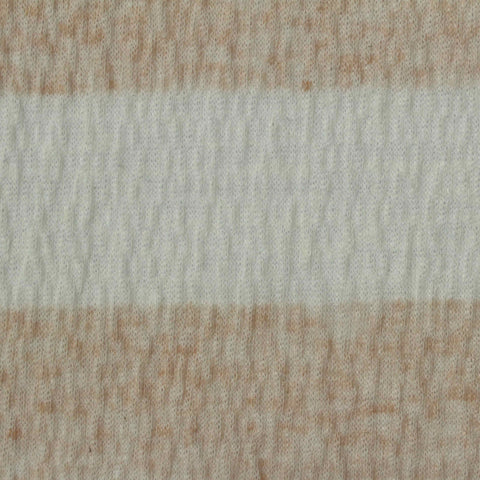 Striped Polyester Stretch Crepe Fabric, 170 gsm, 125 cm — Beige