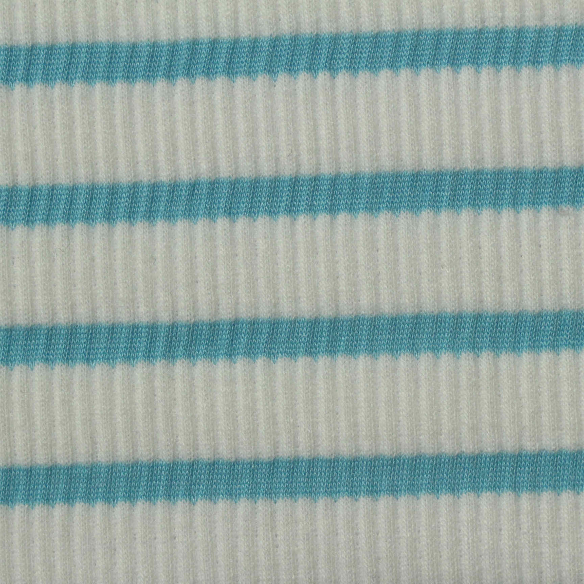 Blue Horizontal-Stripe Knit, Poly-Viscose, 225 gsm